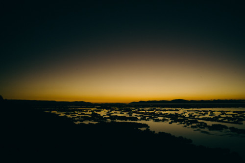 Sunrise over Lake Titicaca in Peru