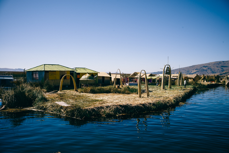 Uros Floating Islands in Lake Titicaca Peru