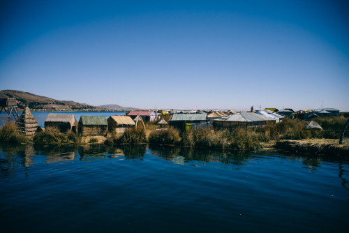 Uros Floating Islands in Lake Titicaca Peru