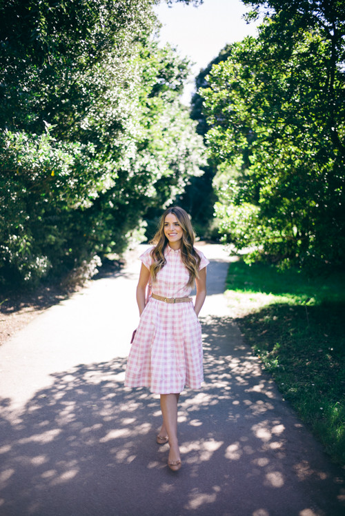 akris green dress Zennia Mini Gingham Dress main image 1