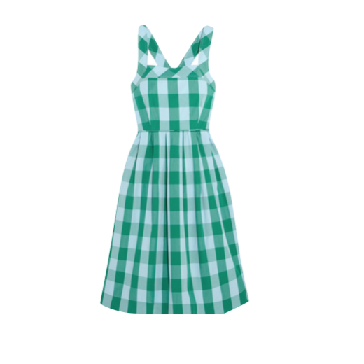 j crew green gingham dress