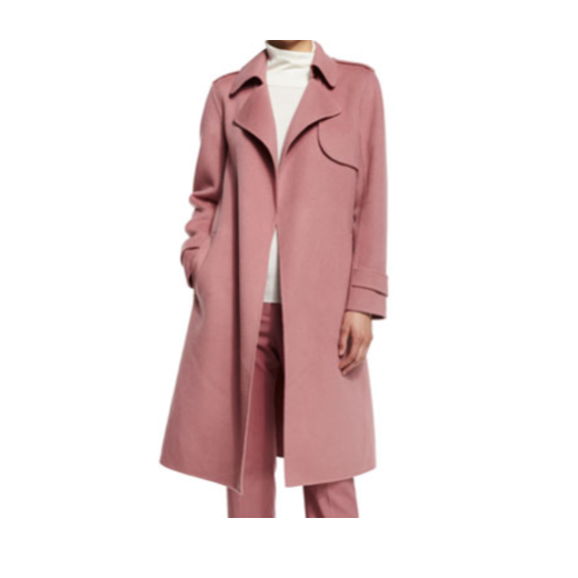 Theory Pink Coat Julia Berolzheimer