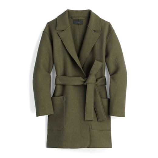 j crew green coat