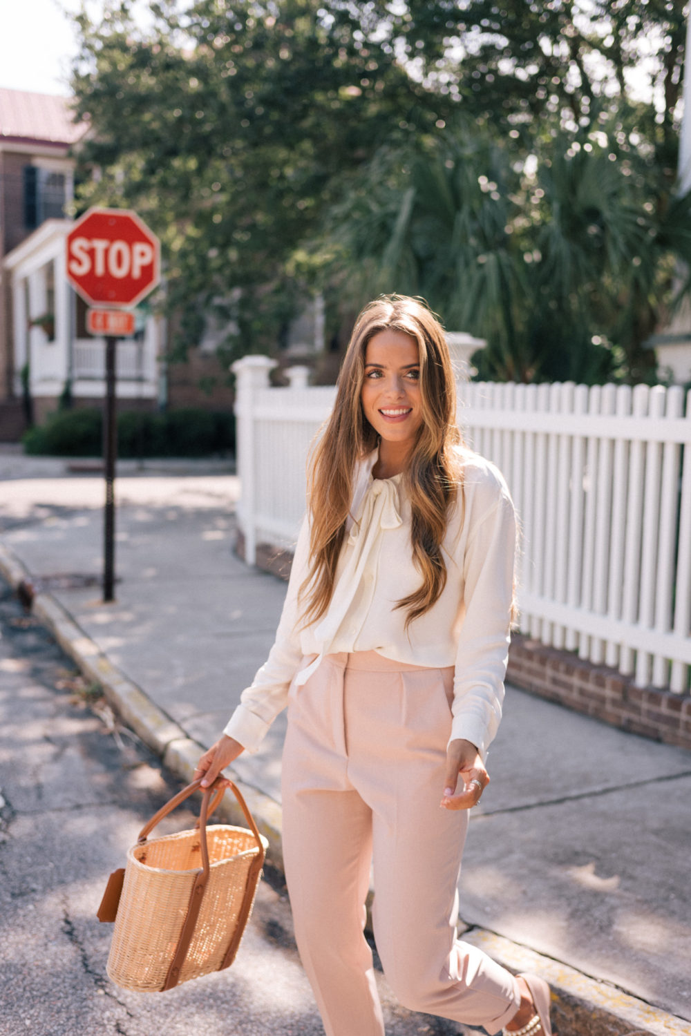 The Perfect Pink Workwear Pants - Julia Berolzheimer