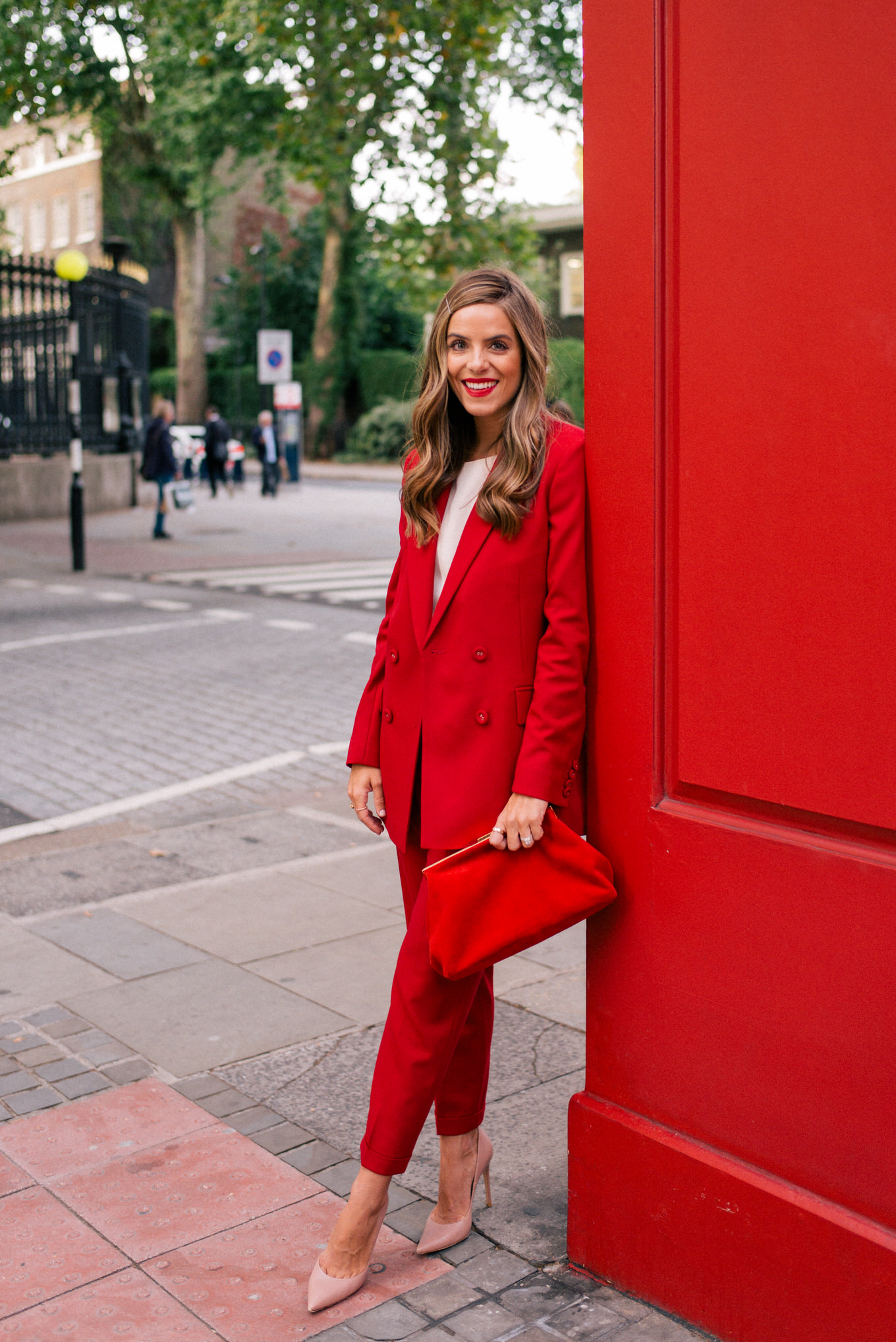 mango red suit