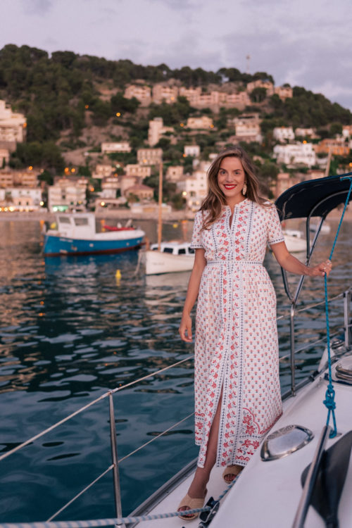 white dress mallorca spain