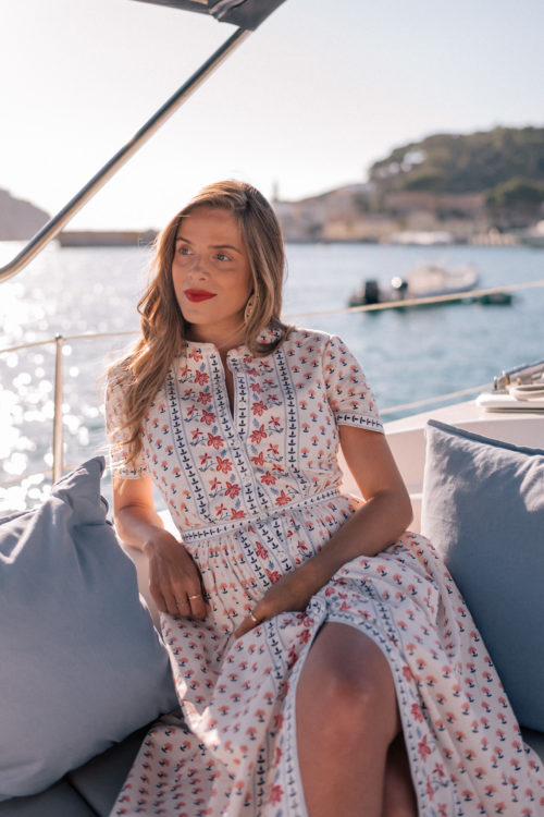 white dress mallorca spain