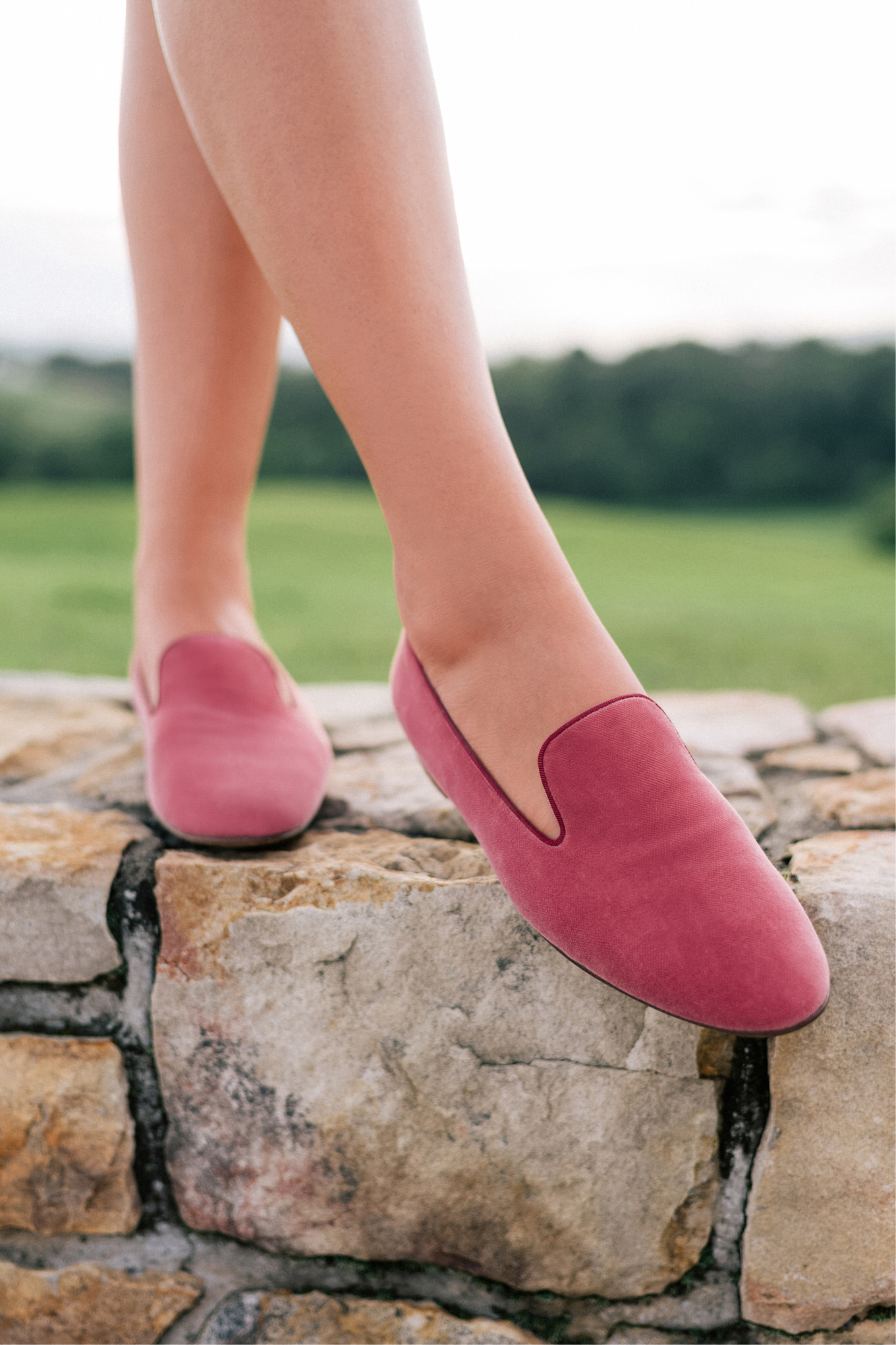 pink loafer shoe