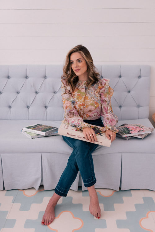 winter floral top blouse