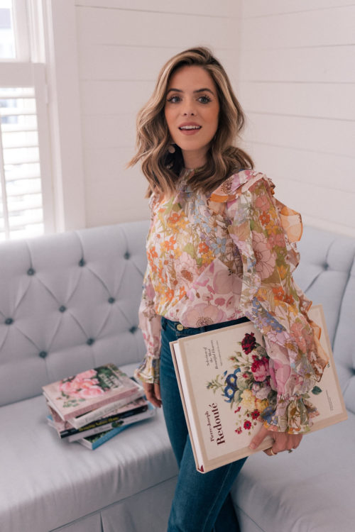winter floral top blouse