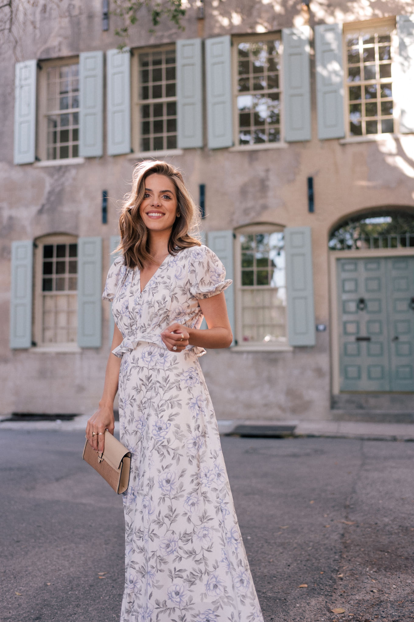 A Romantic Floral Maxi for Spring Occasions - Julia Berolzheimer