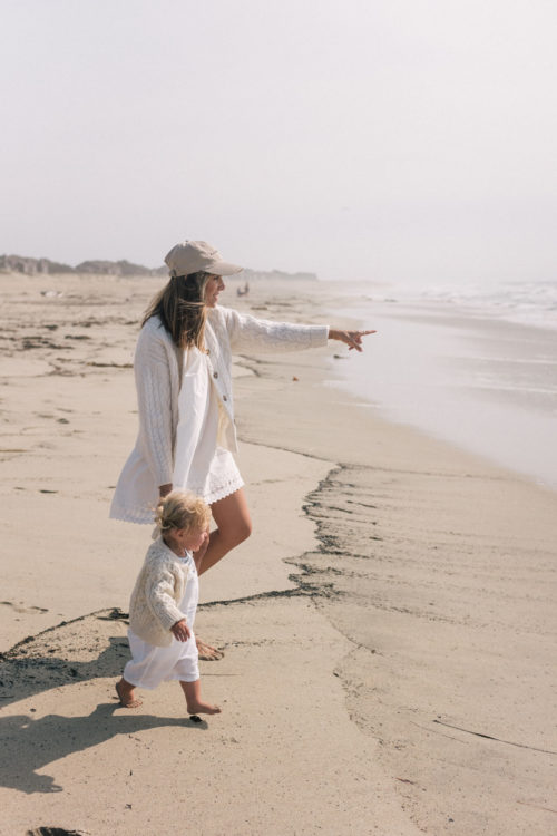 white dress white cardigan