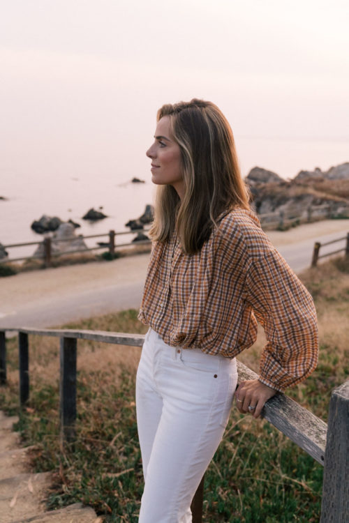 cream fleece white pants