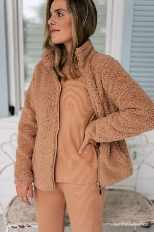 camel loungewear set