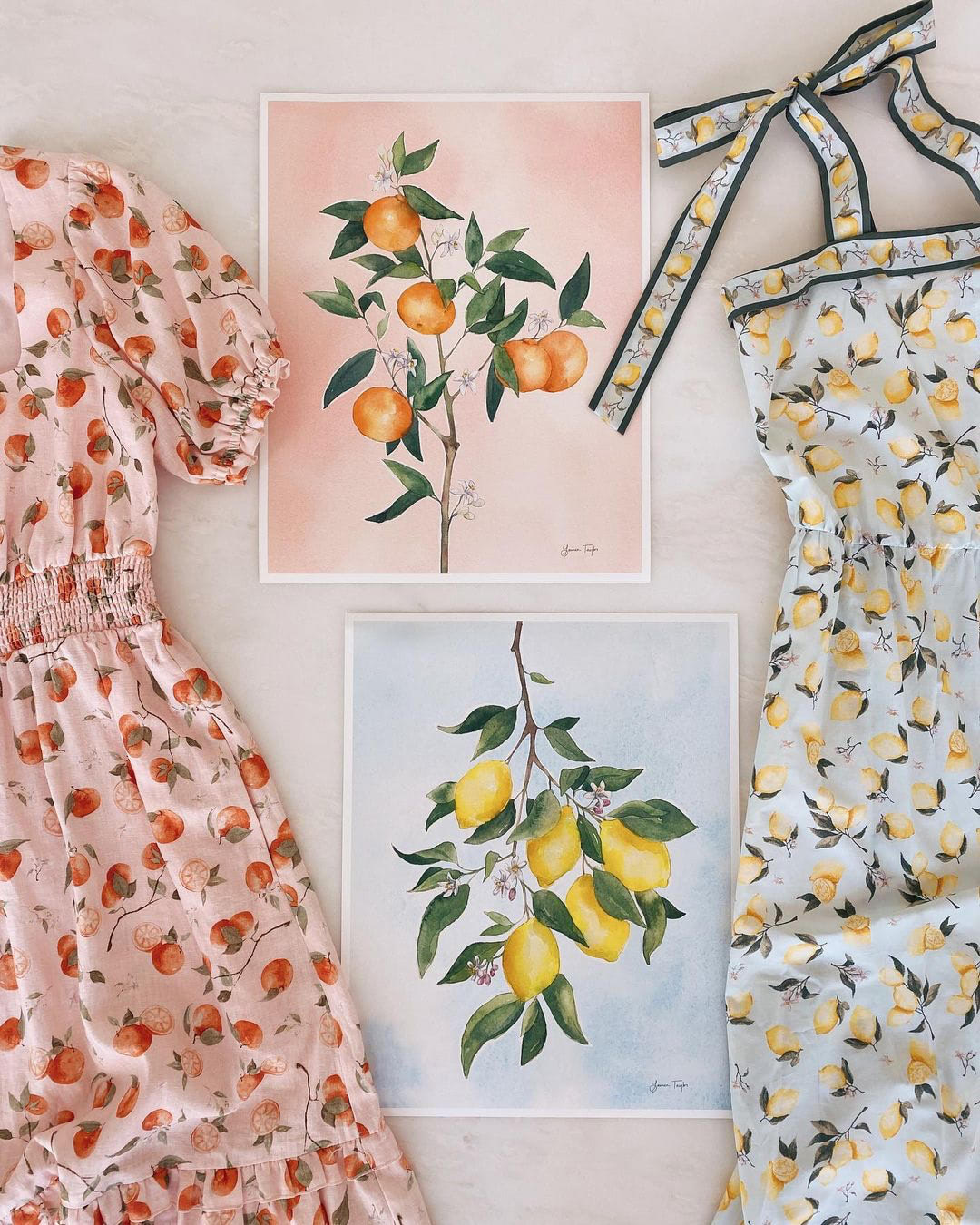 citrus matching dresses