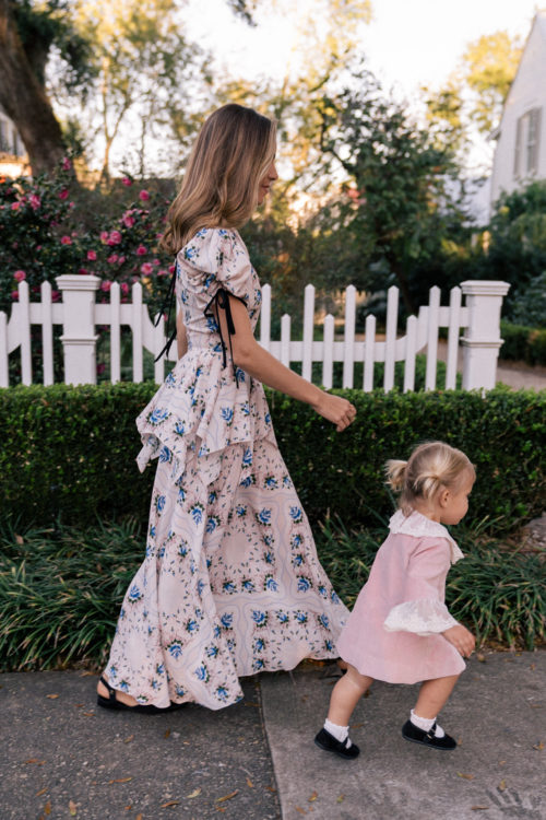 pink floral dress