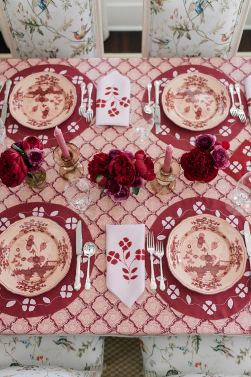 colorful holiday tablescape