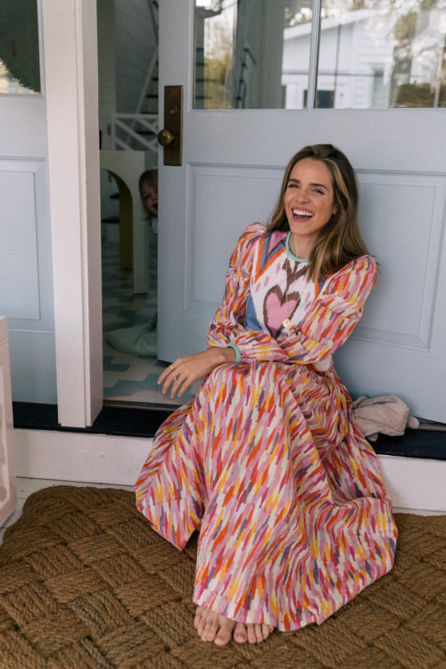 pink red colorful heart dress