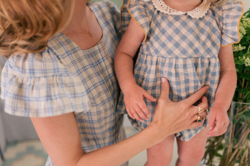 blue yellow plaid dress