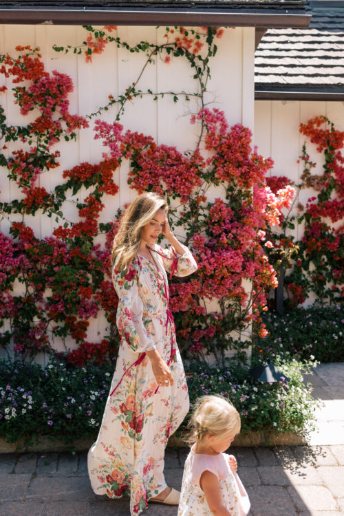pink floral summer dress