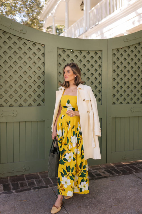 yellow green magnolia dress