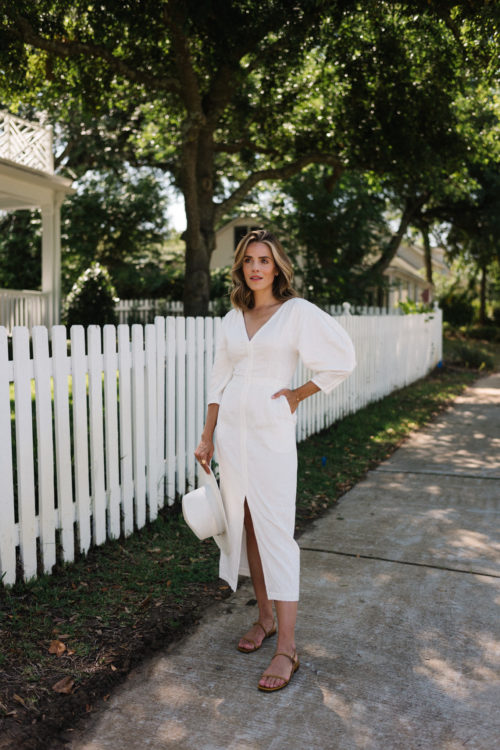 white summer dress