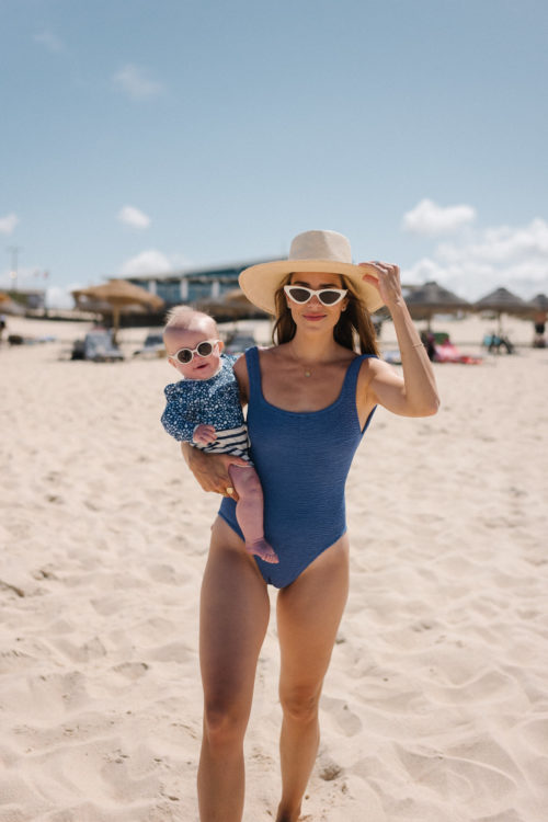 blue white v neck long sleeve dress sun hat blue swim