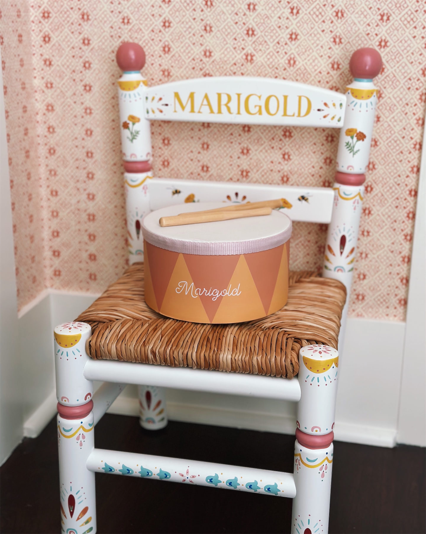 personalized childrens chair and drum