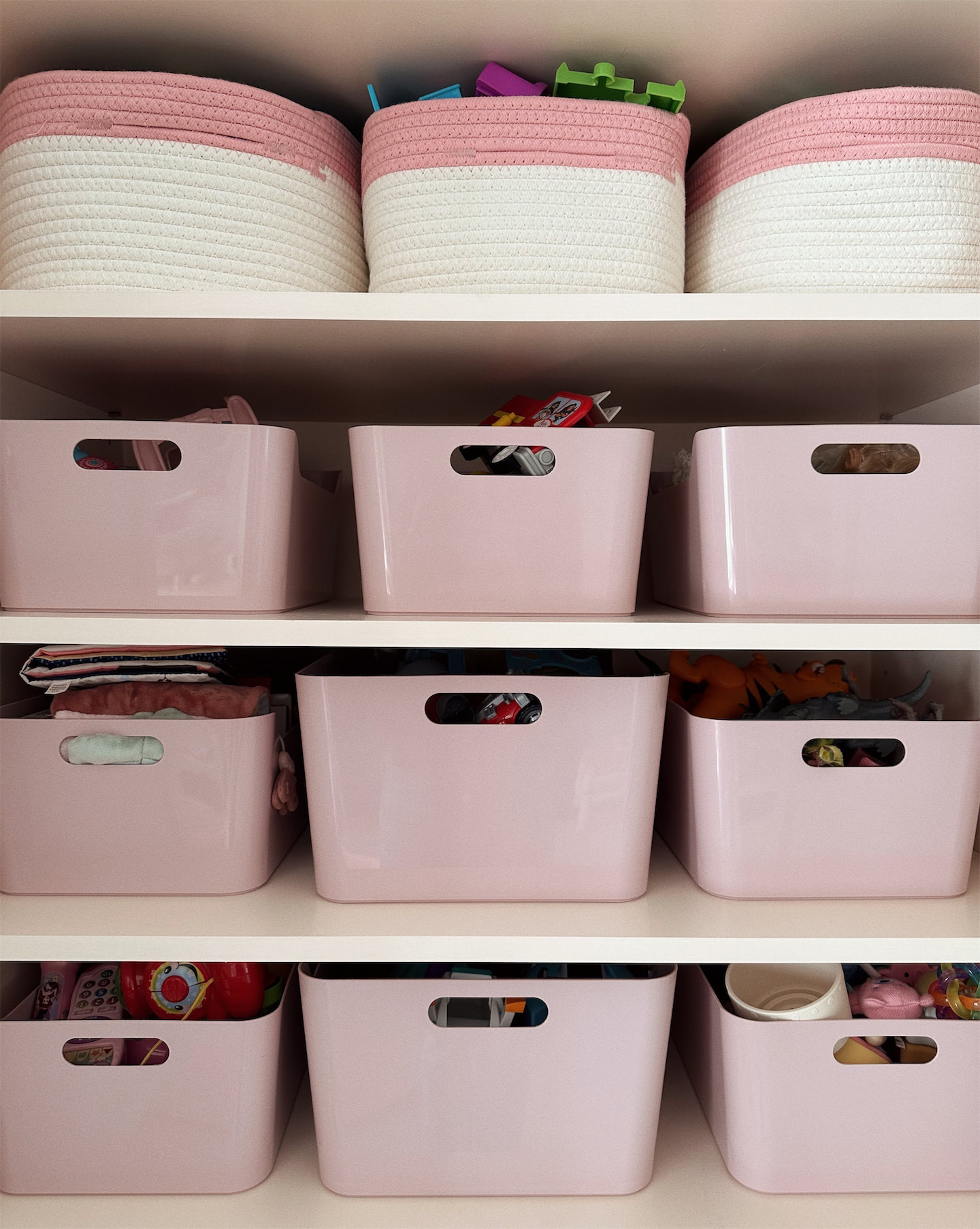 pink storage container