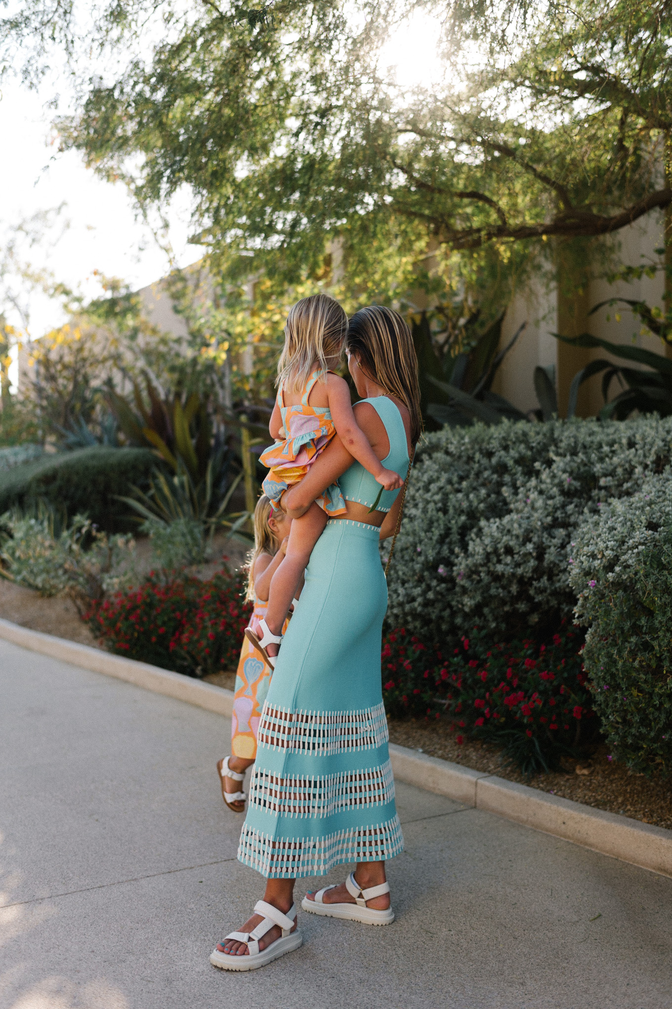 robins egg blue top and skirt set