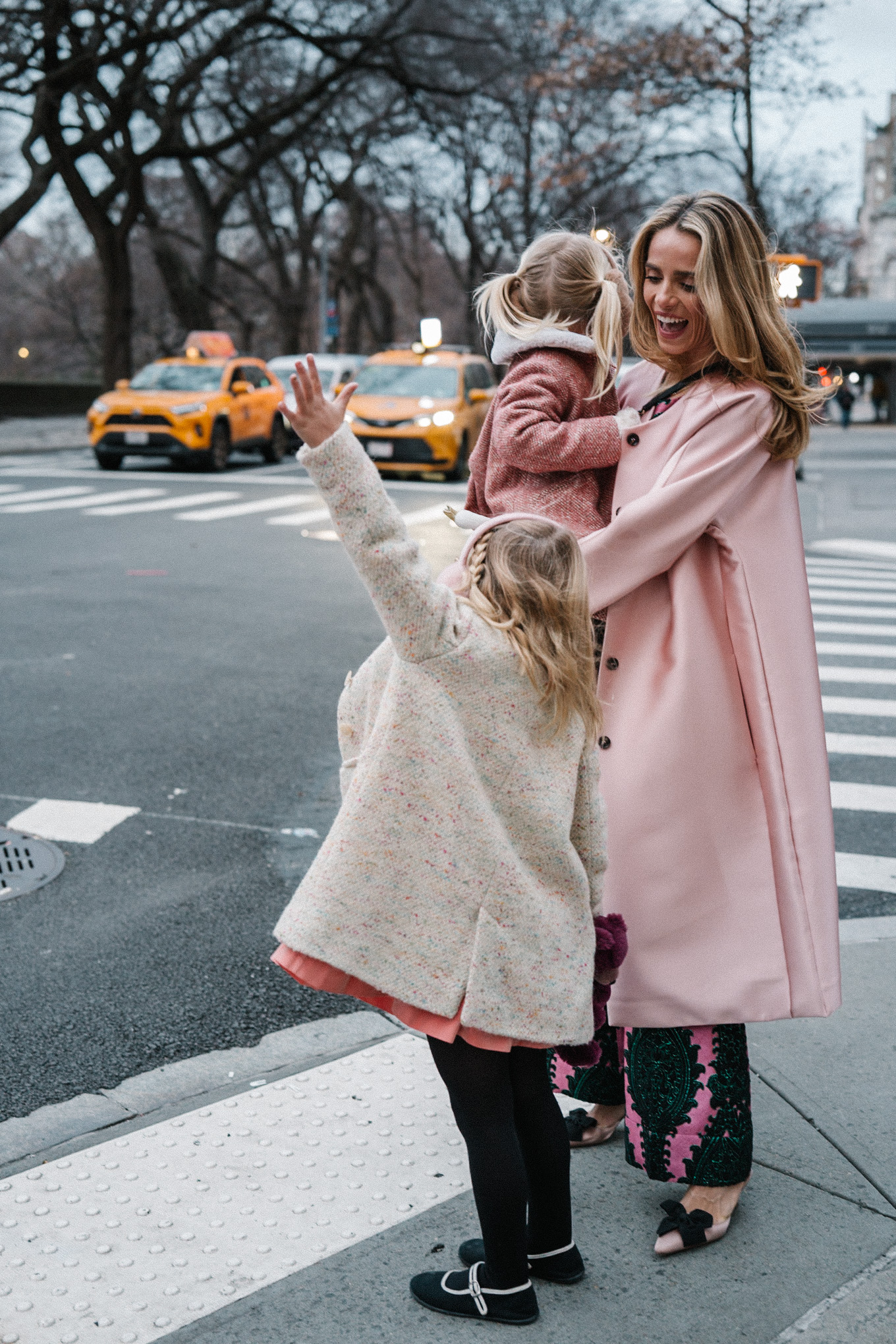 pink jacquard feather pants set pink silk overcoat