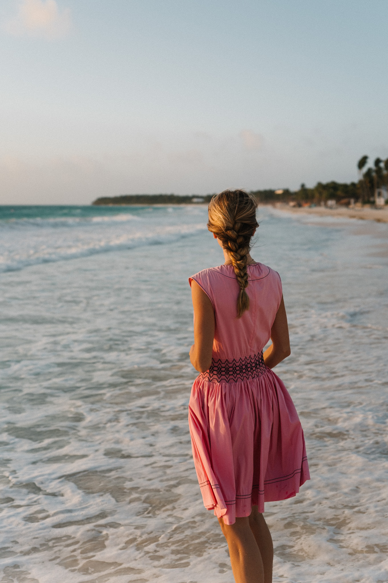 mexico pink mini sundress