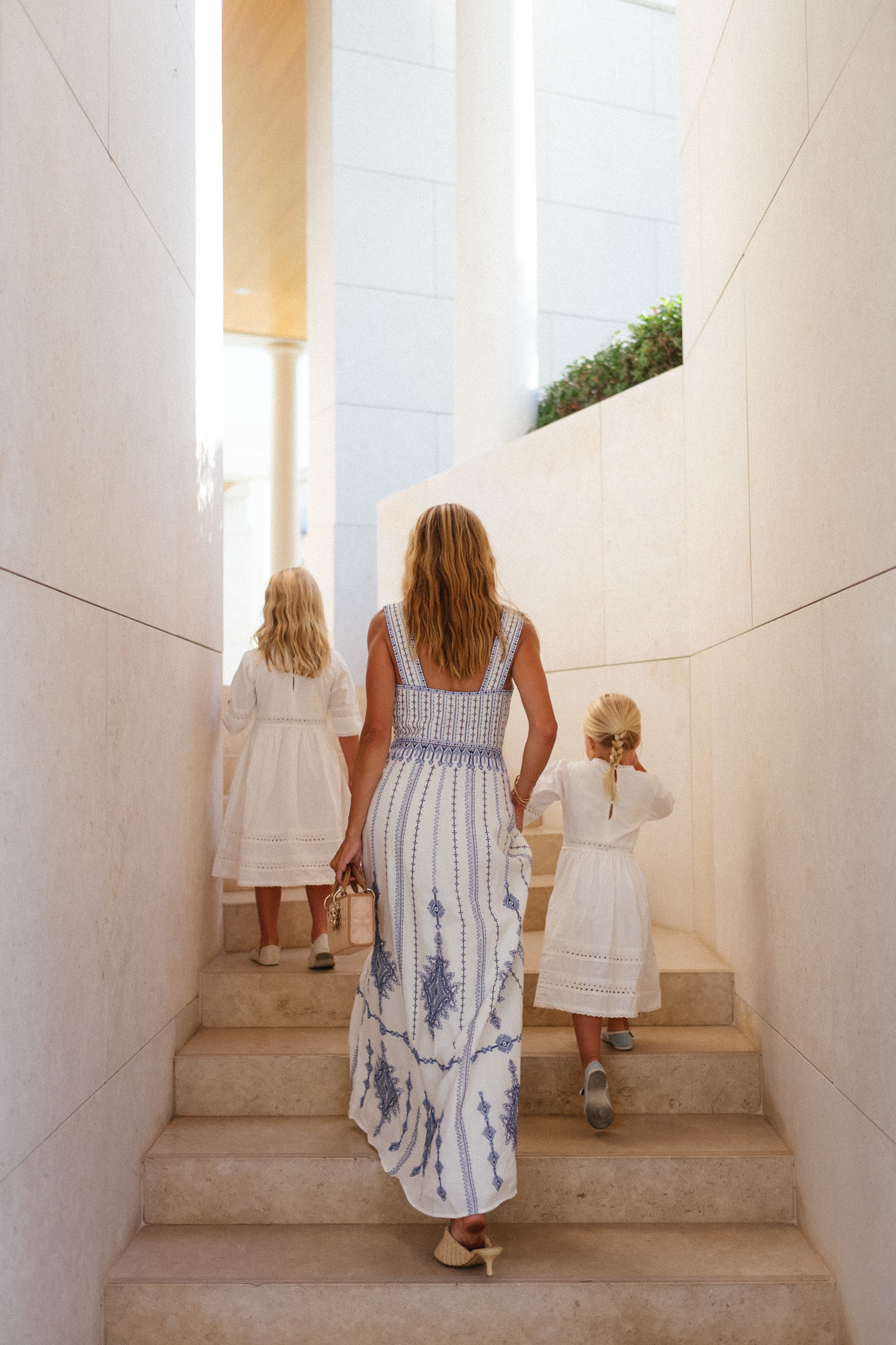 white blue embroidered maxi dress