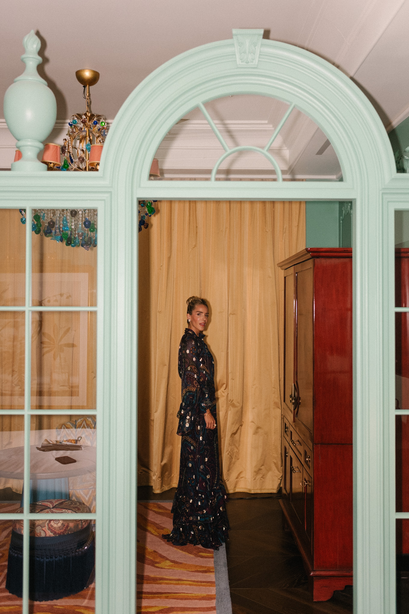 paisley sheer blouse and skirt set maroon suede platforms