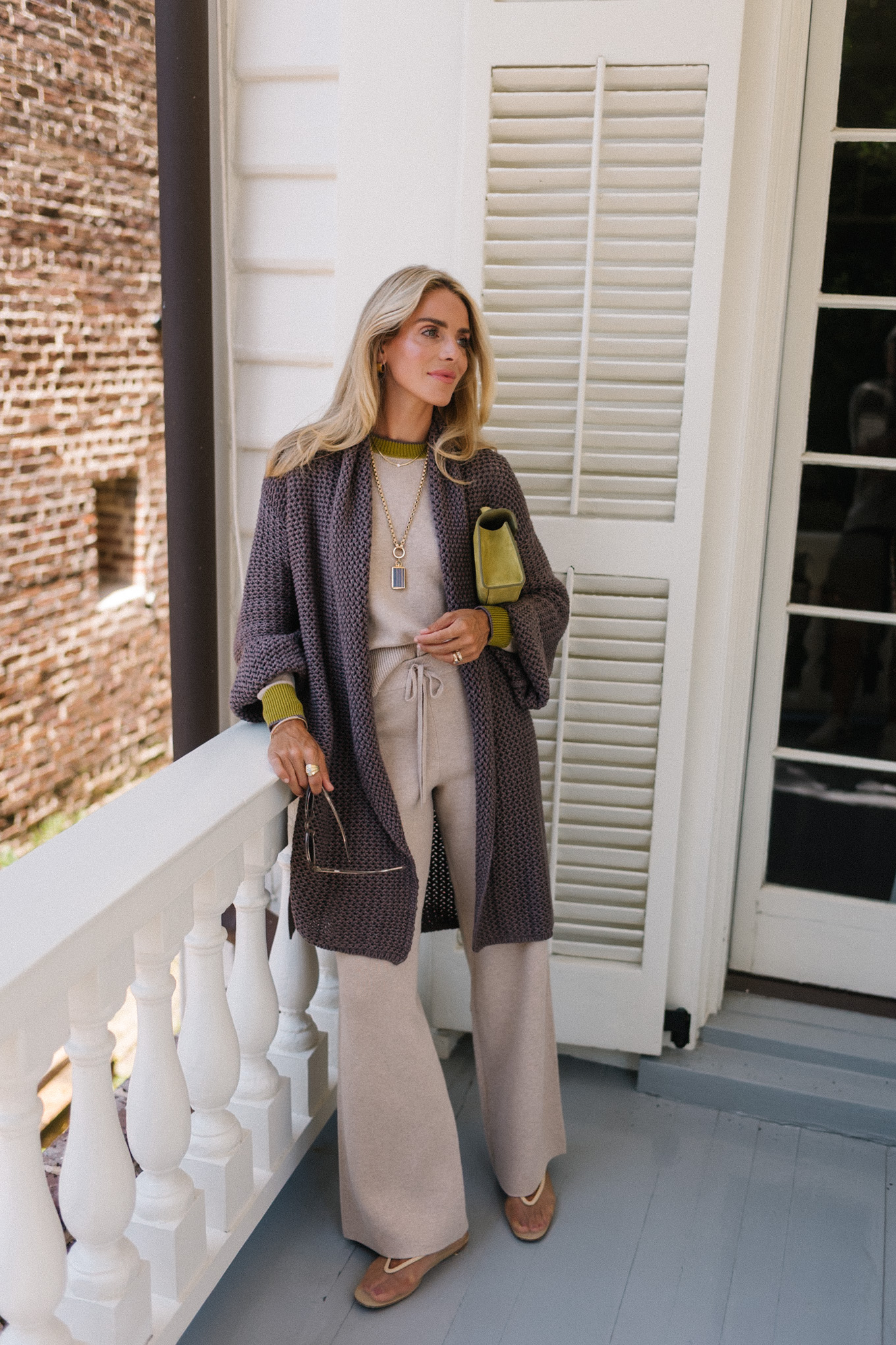 pink green tan geometric patterned cashmere knits for fall