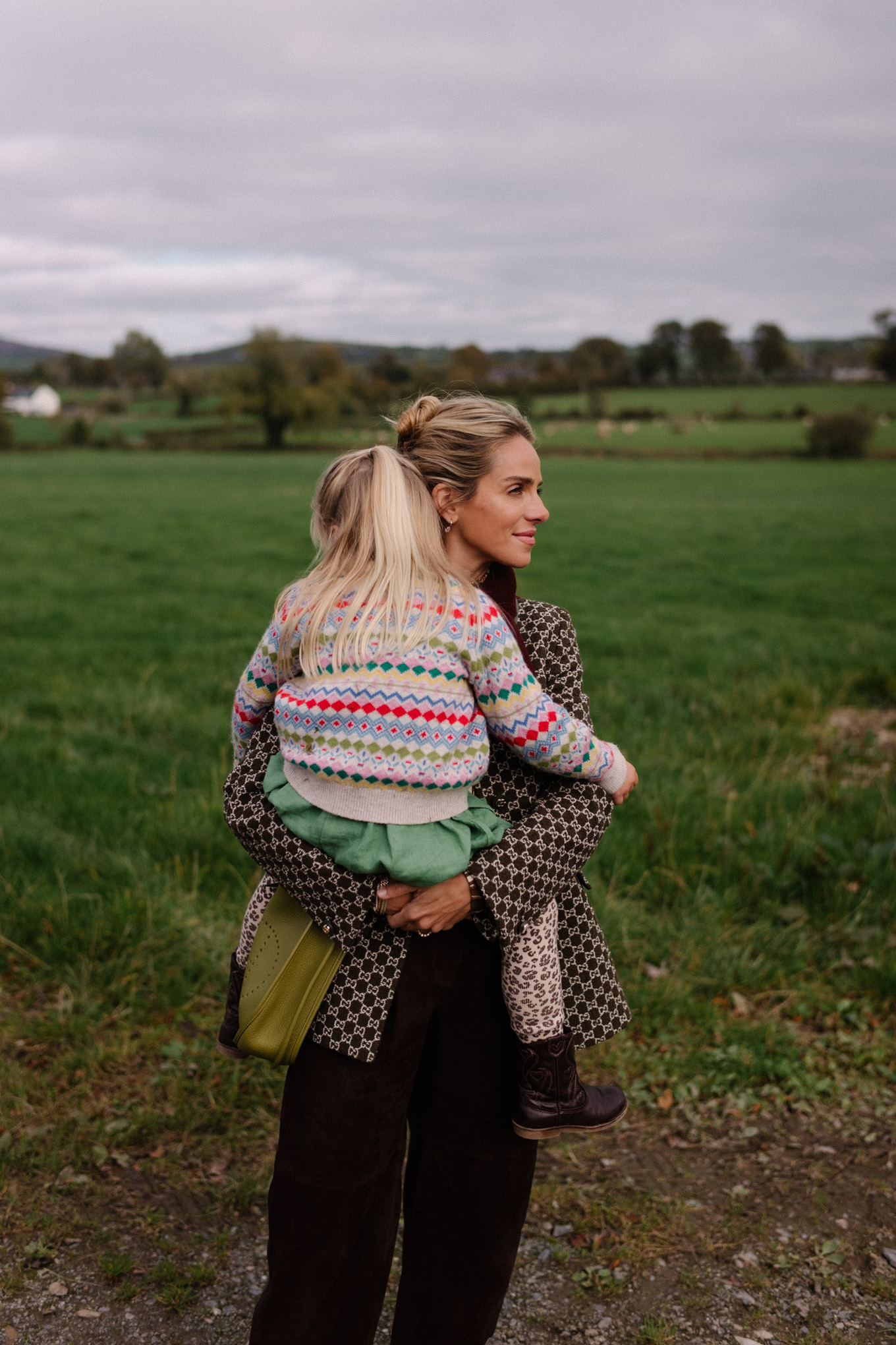 checkered blazer jacket maroon scarf brown suede wide leg pants brown sneakers