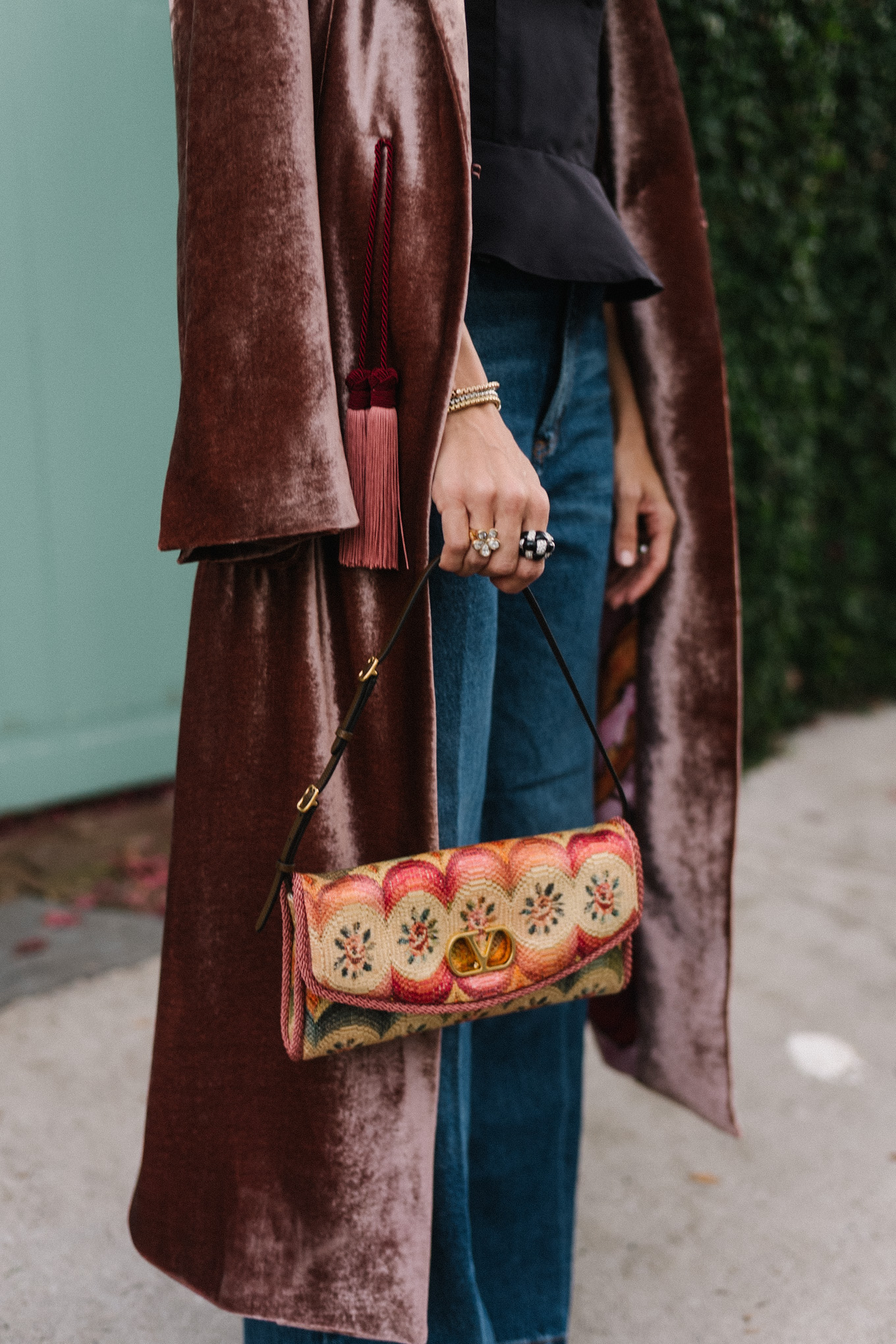 corset top velvet blazer coat blue denim