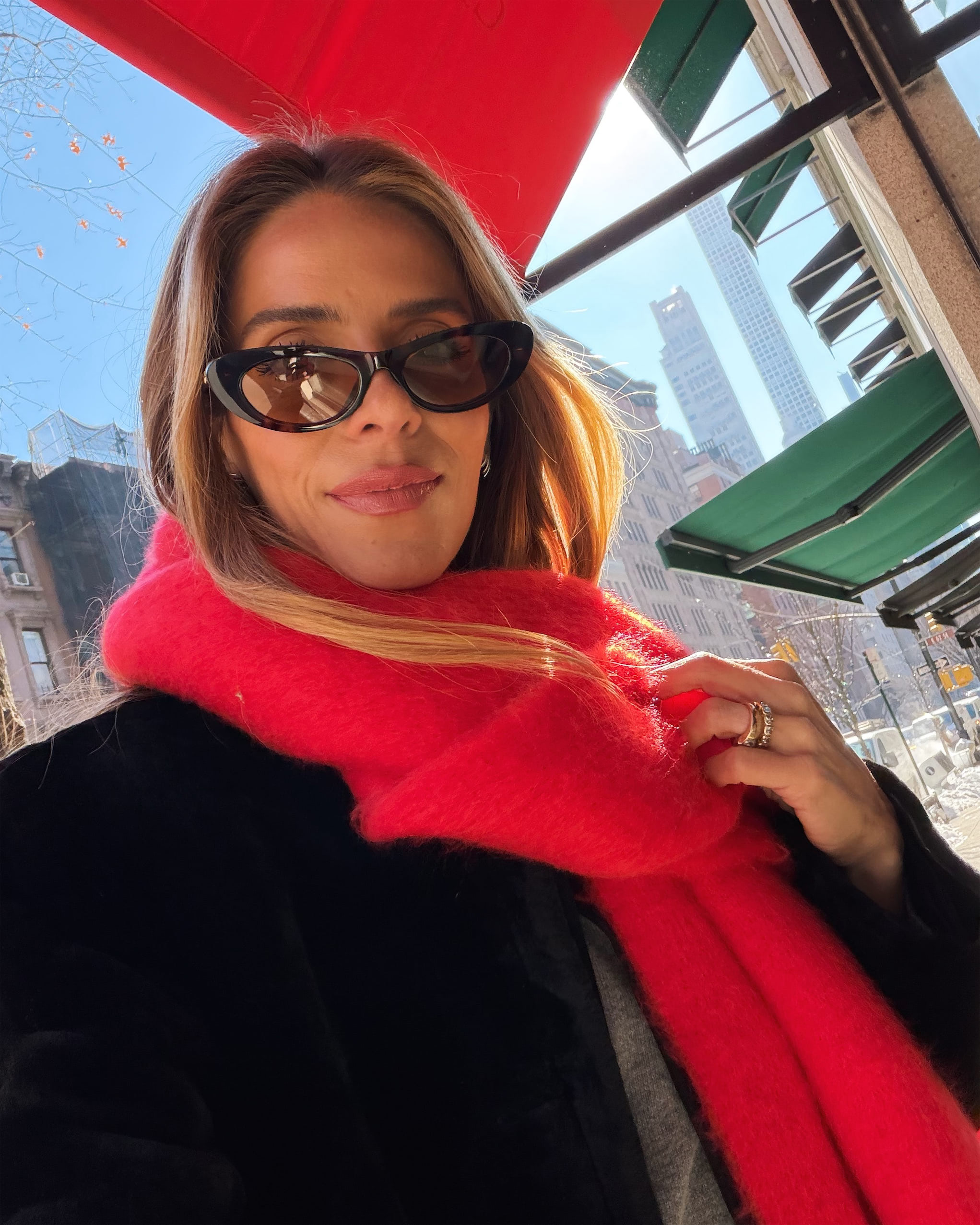 red winter accessories