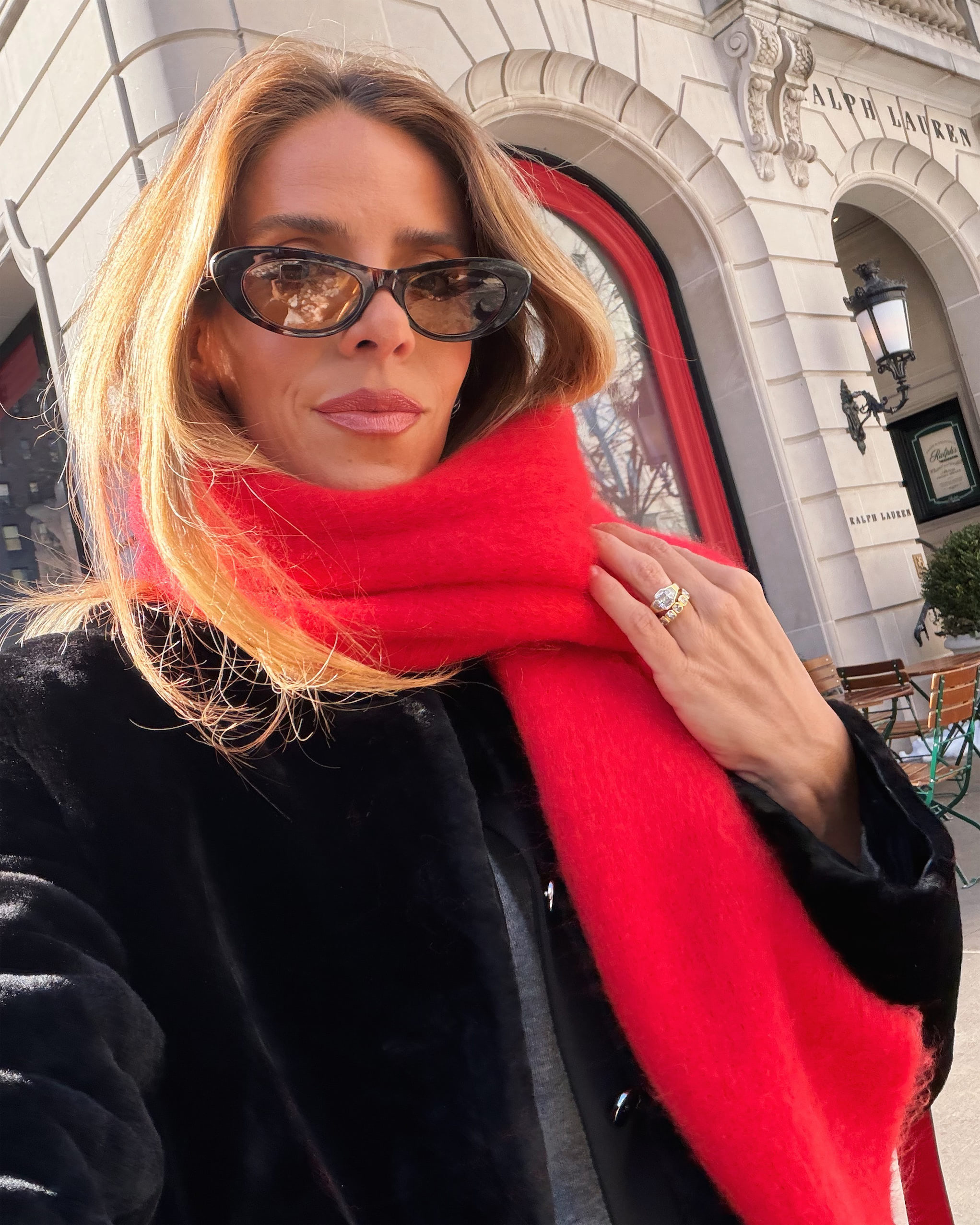 red winter accessories