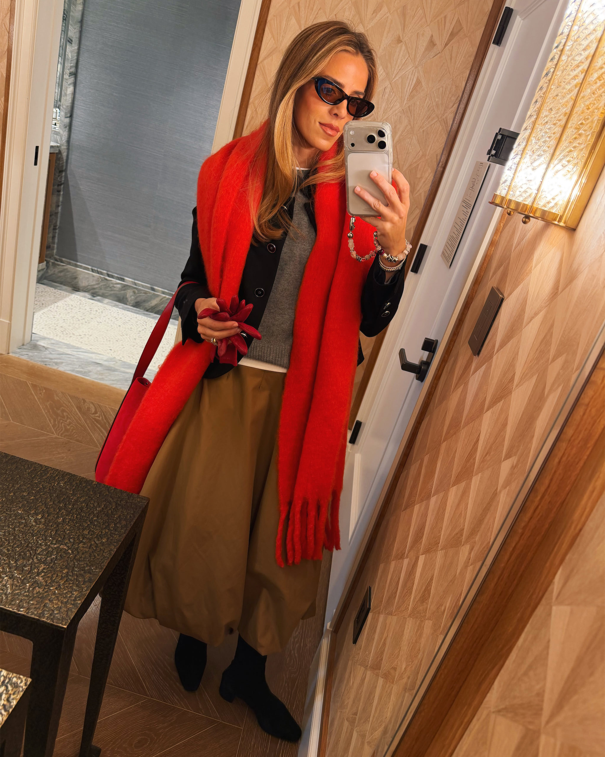 red winter accessories