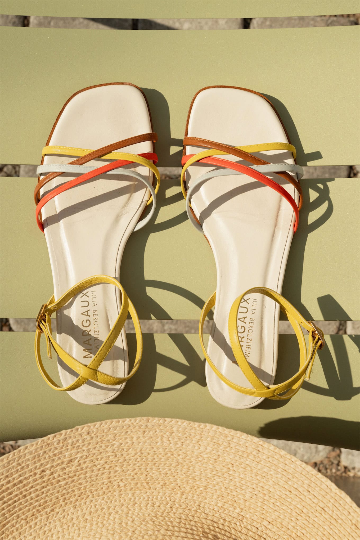 colorful leather sandals 